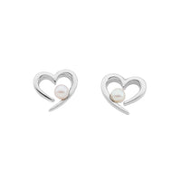 Heart stud earrings