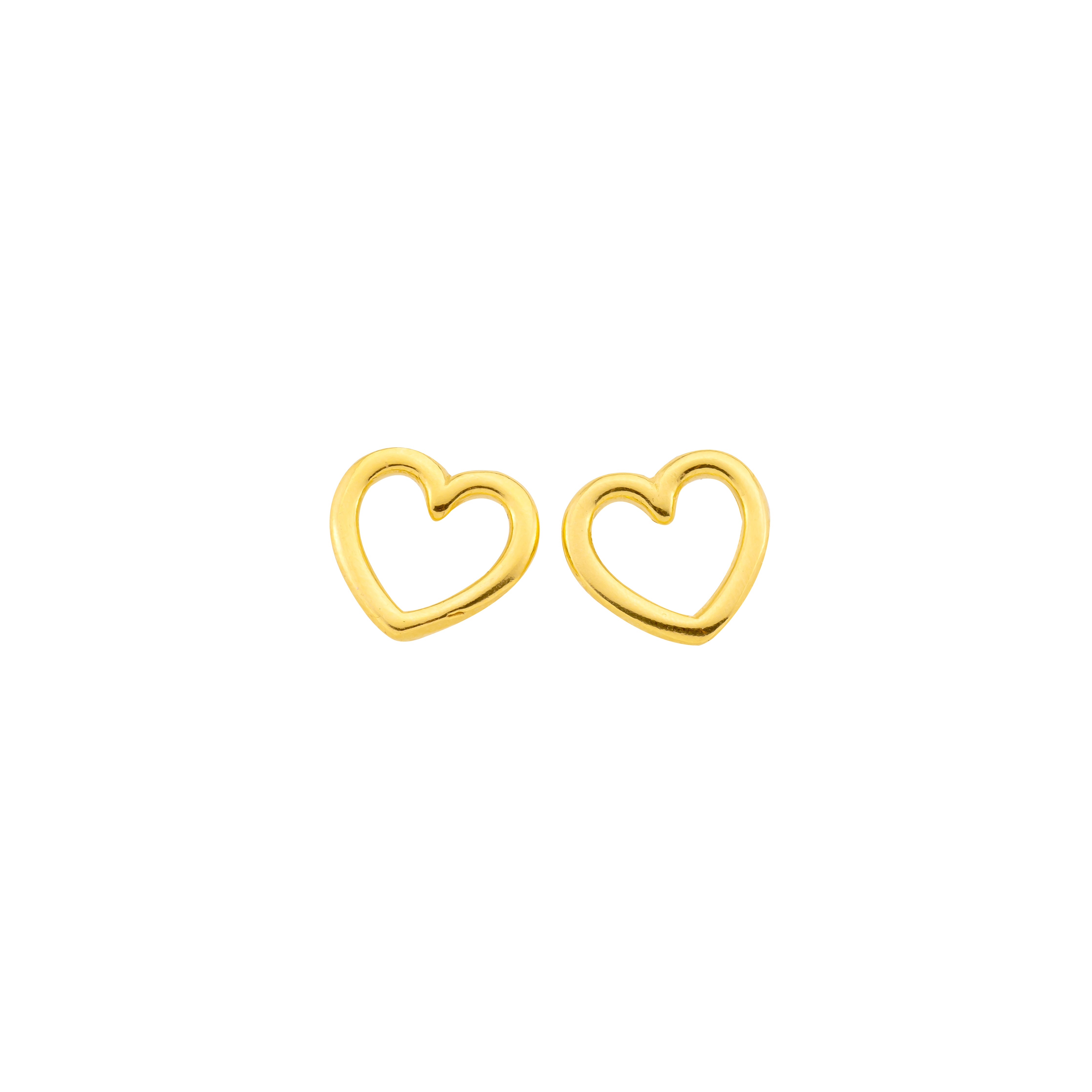 Heart stud earrings