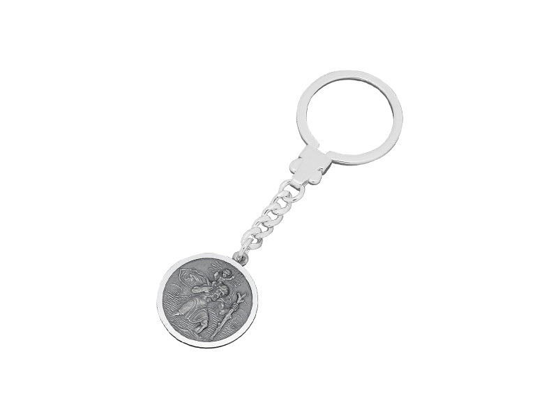 Schlüsselanhänger Christopherus 925/- Silber – rhodiniert