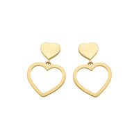 Heart stud earrings