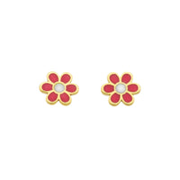 Flower stud earrings