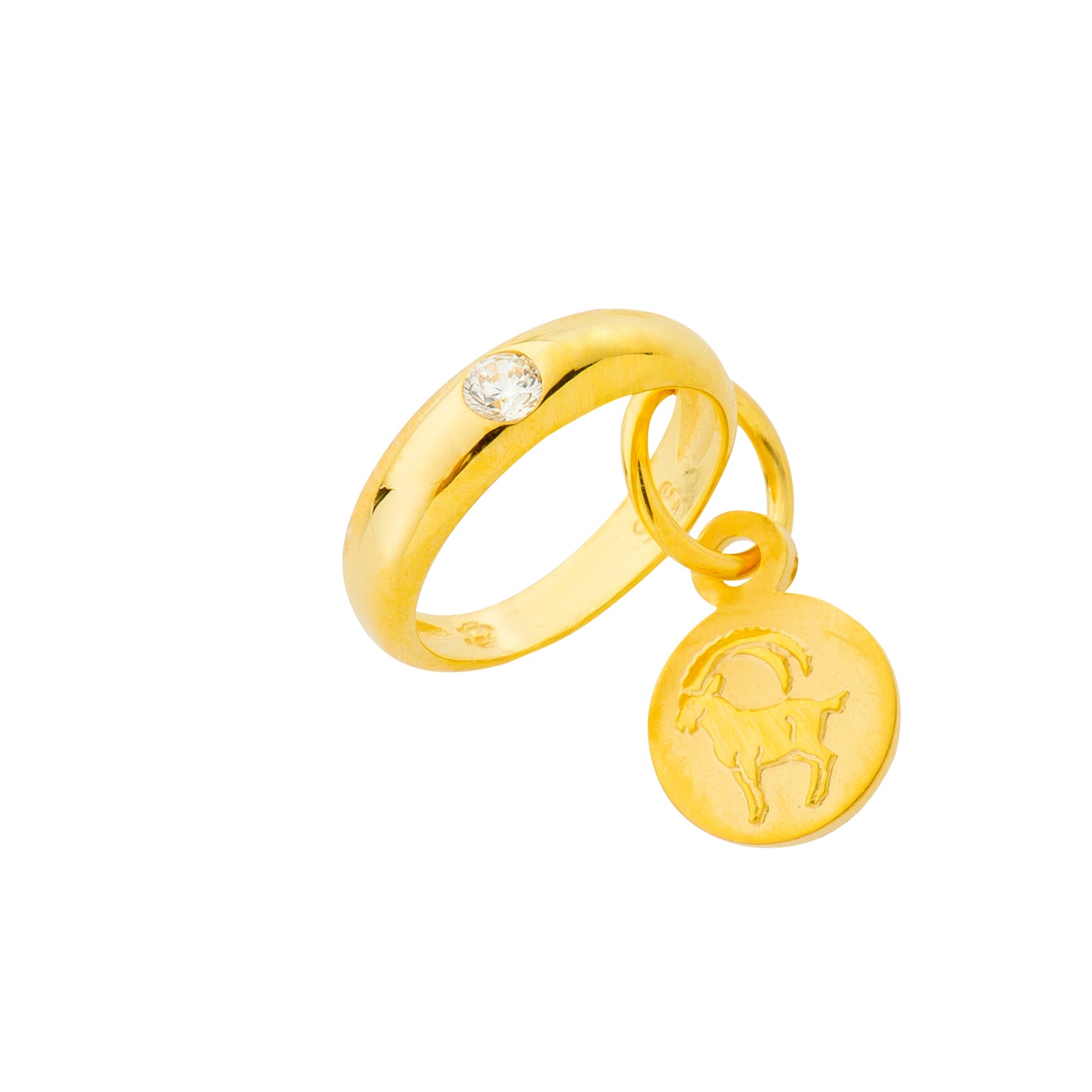 Baptism ring zodiac sign