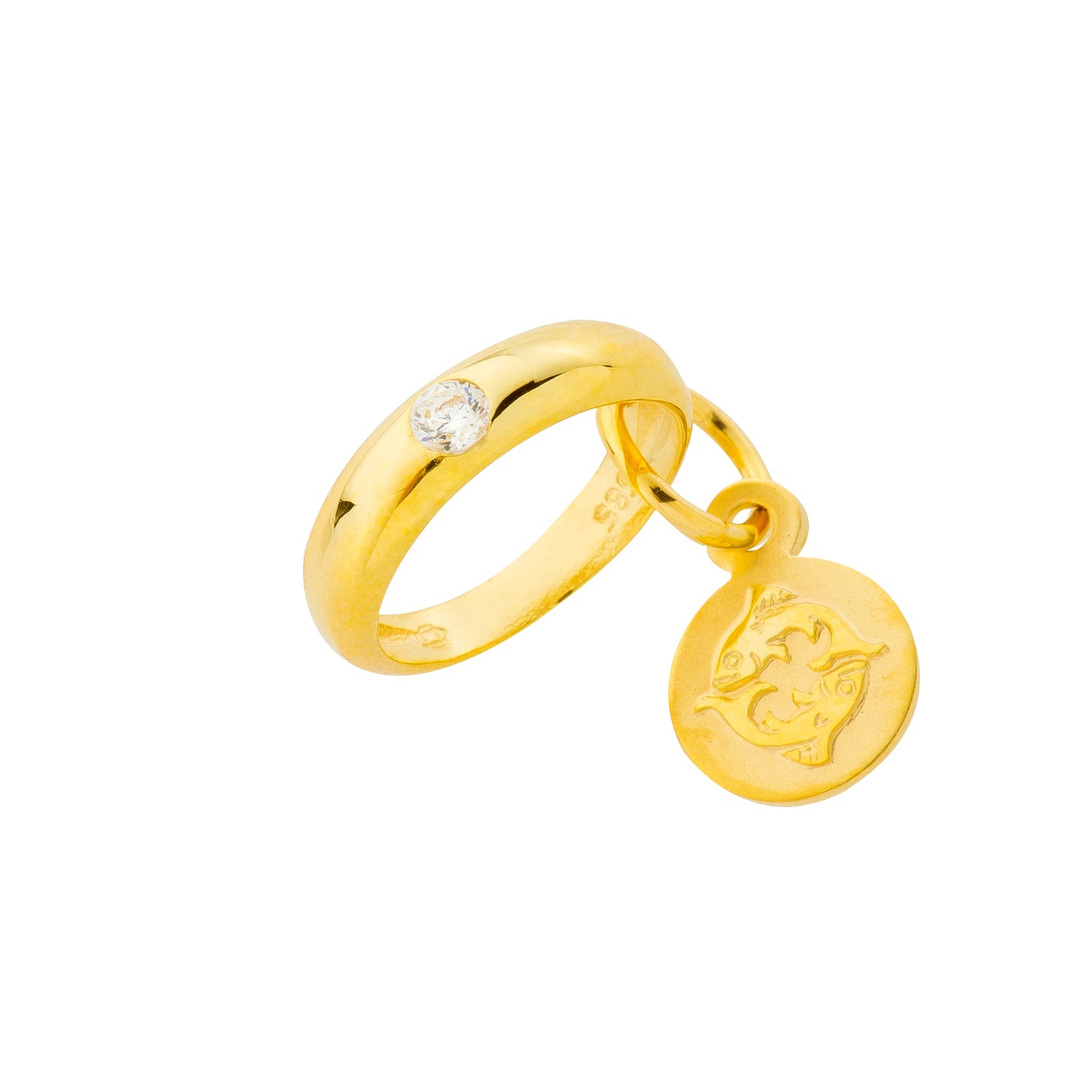 Baptism ring zodiac sign