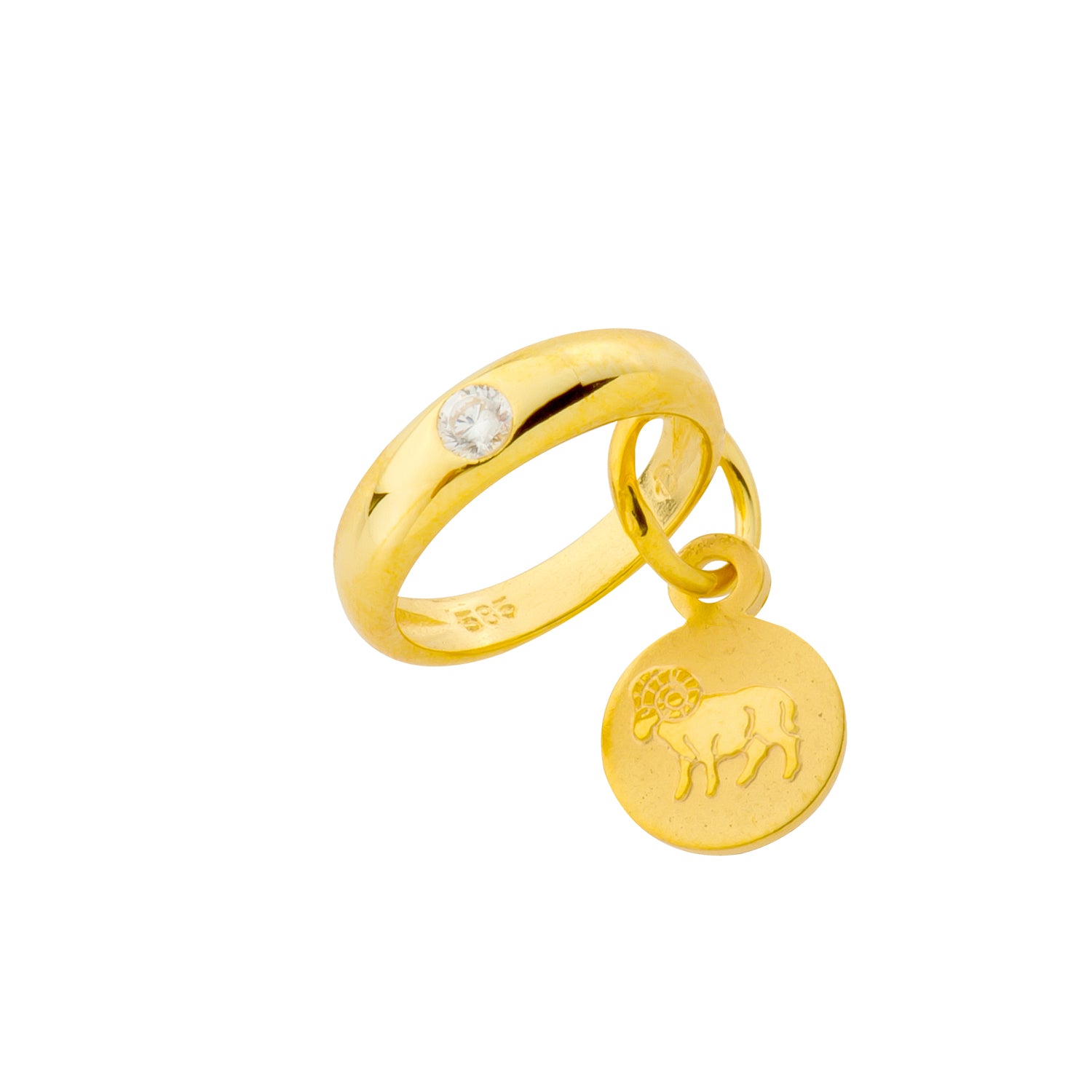 Baptism ring zodiac sign