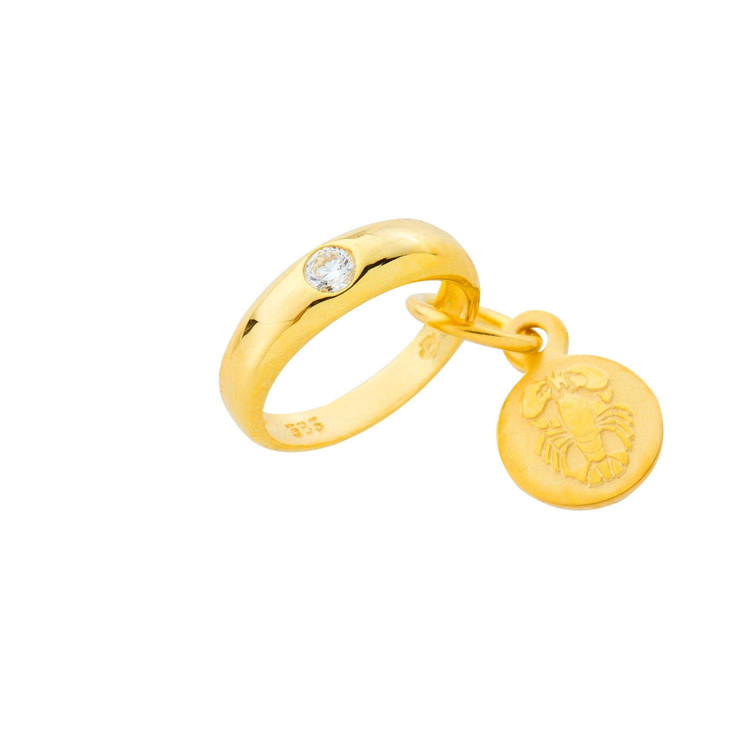 Baptism ring zodiac sign