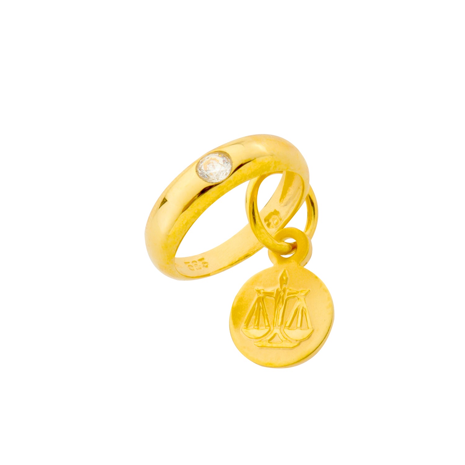 Baptism ring zodiac sign