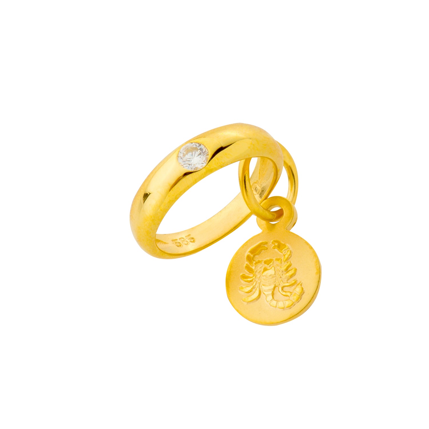 Baptism ring zodiac sign