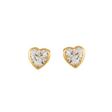 Heart stud earrings