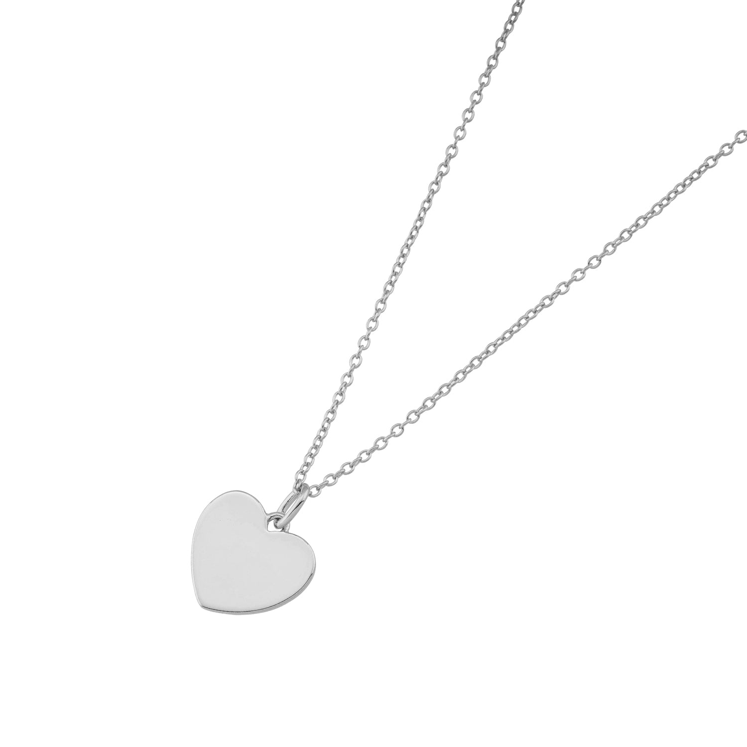 Necklace with engraving plate heart