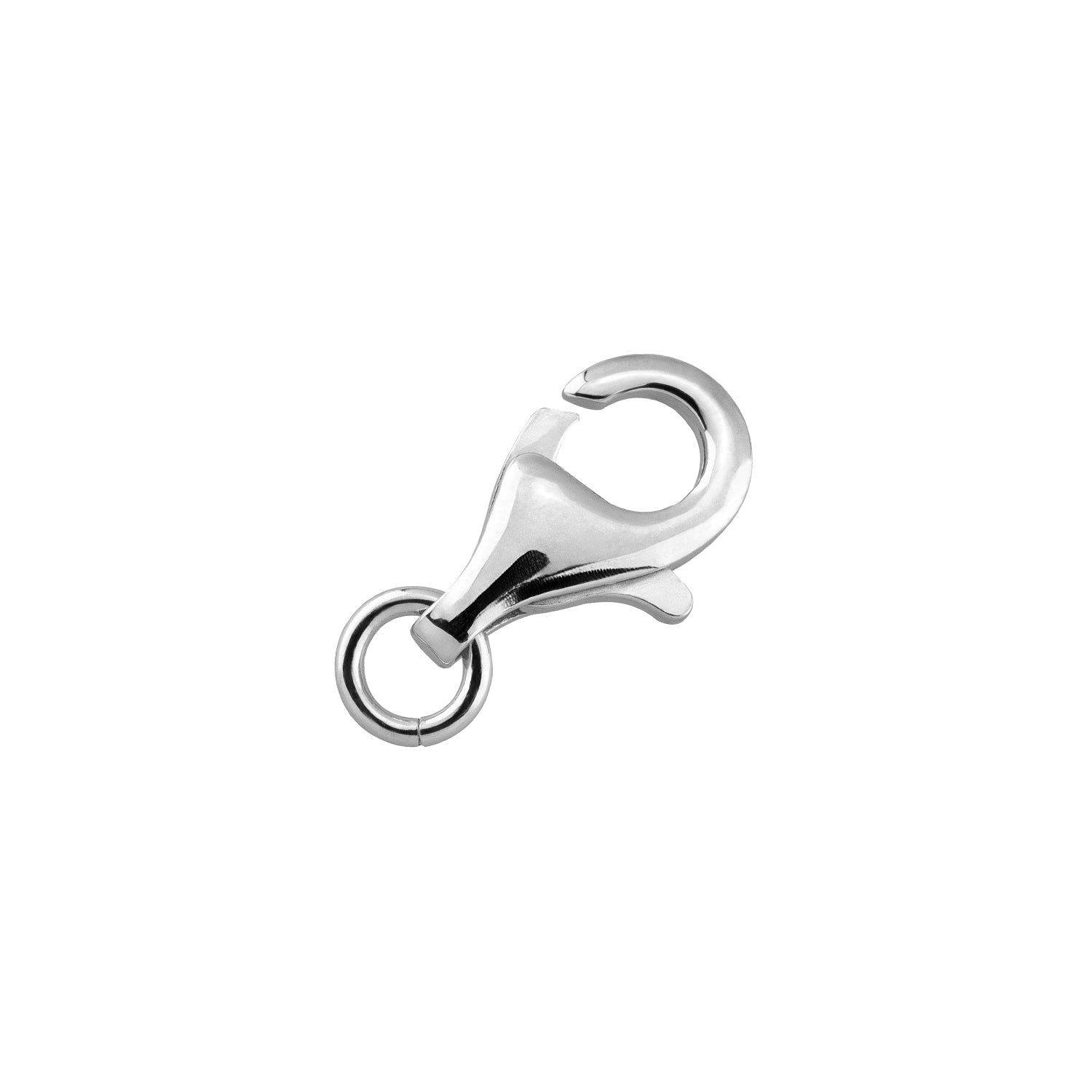 Karabiner rund 925/- Silber rhodiniert