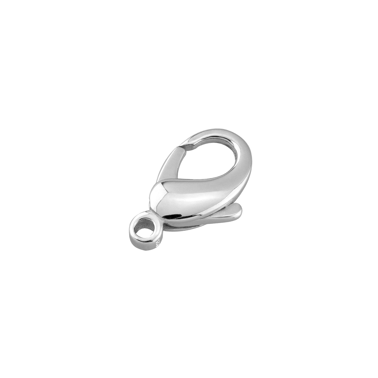 Karabiner rund 925/- Silber rhodiniert