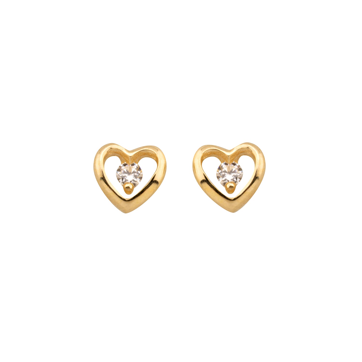 Heart stud earrings