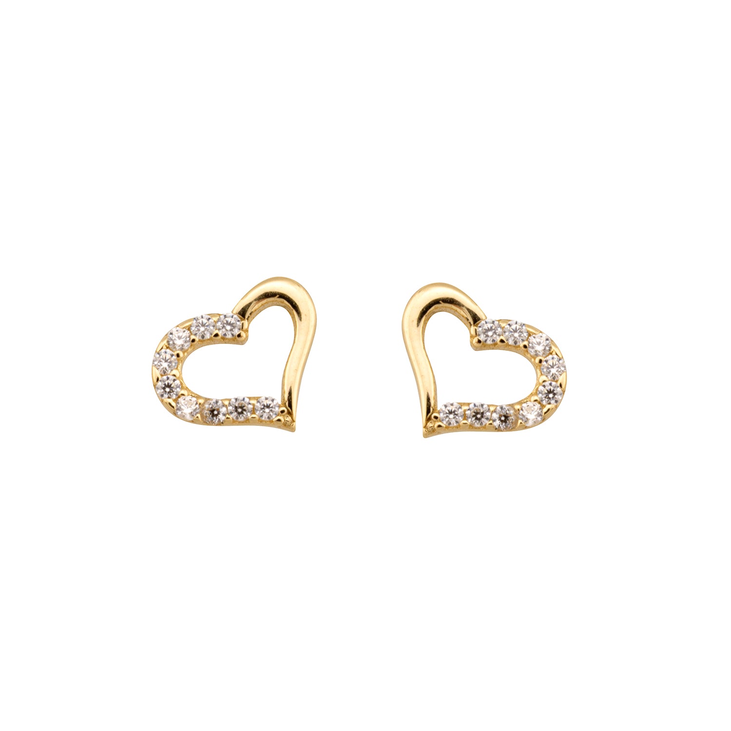 Heart stud earrings