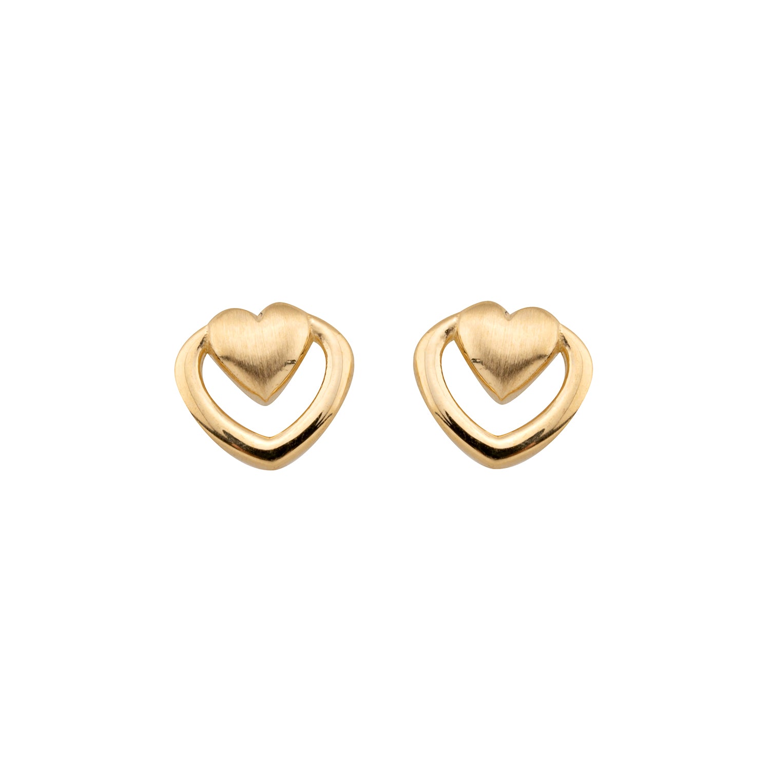 Heart stud earrings