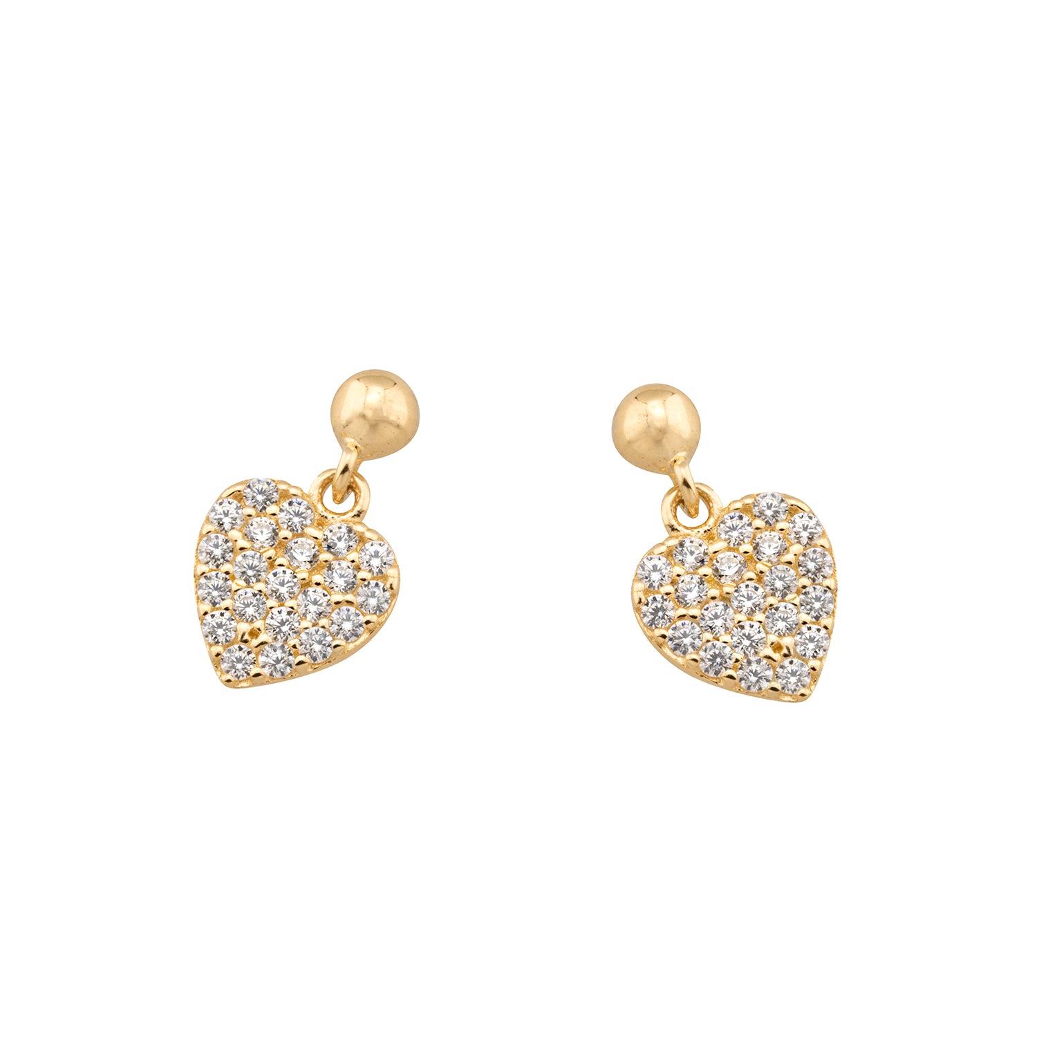 Heart stud earrings