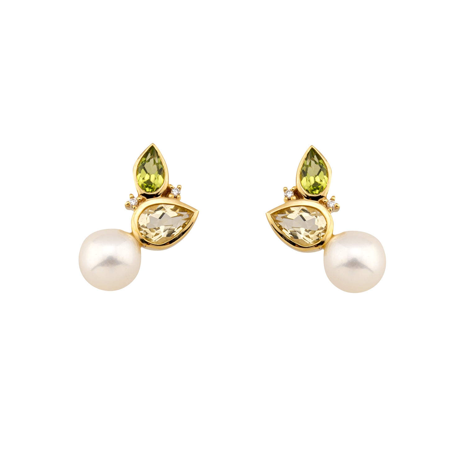 Peridot stud earrings