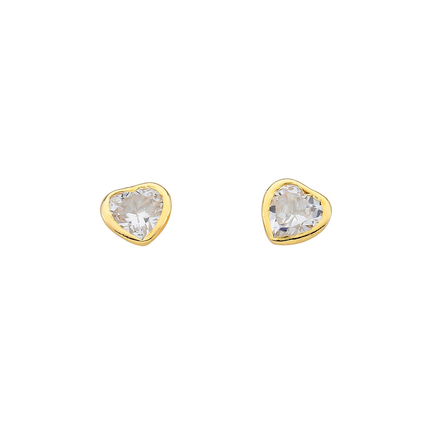 Heart stud earrings