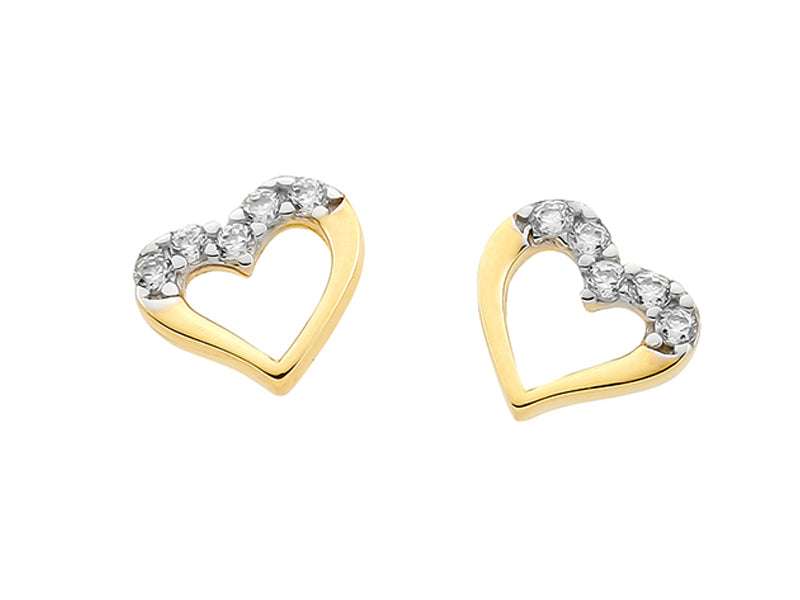 Heart stud earrings