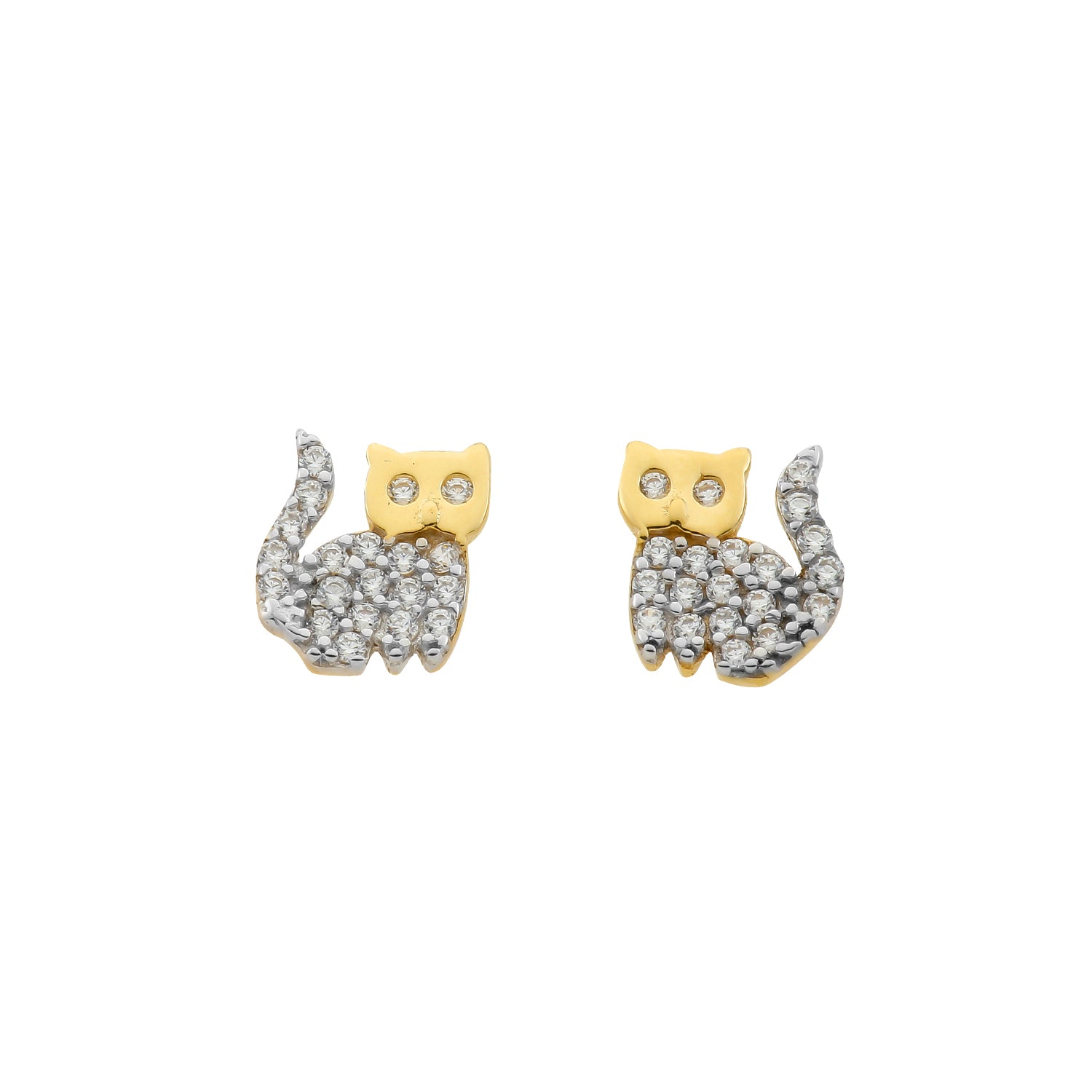 Cat stud earrings