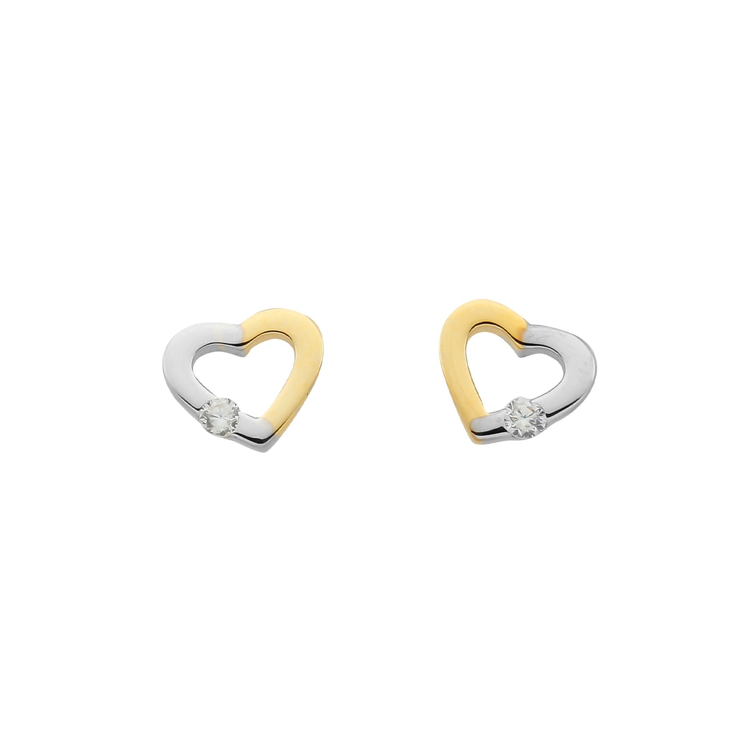Heart stud earrings