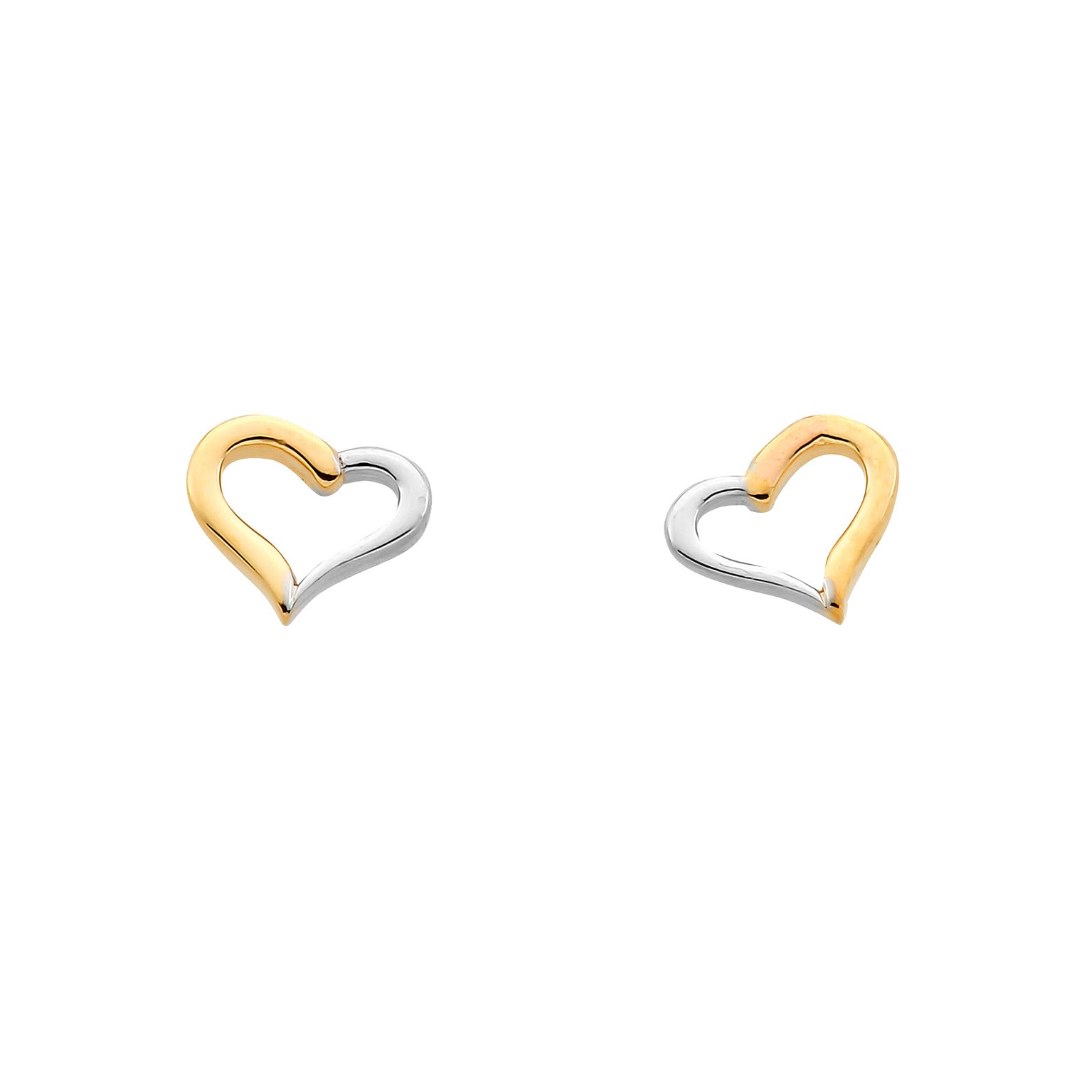 Heart stud earrings