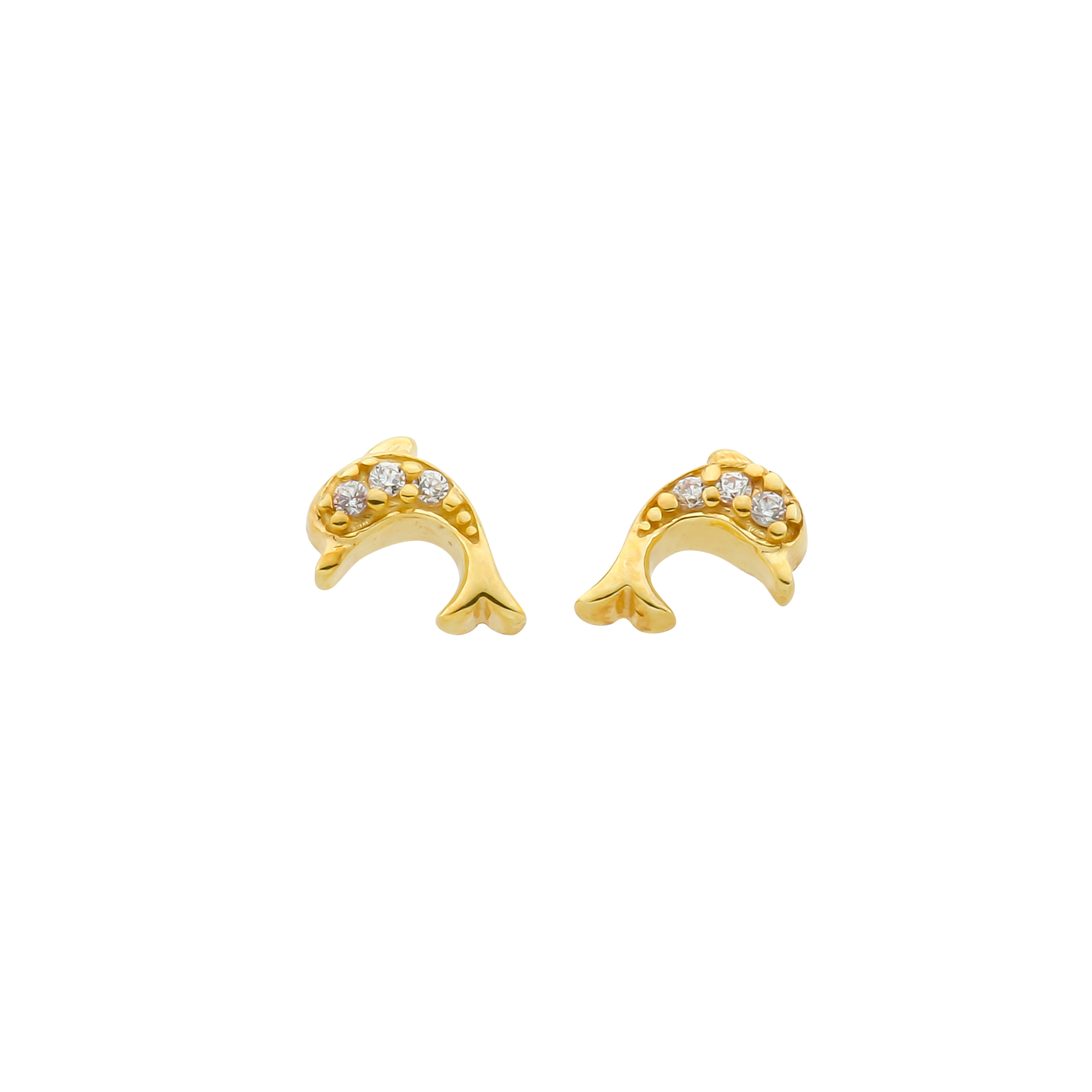 Dolphin stud earrings