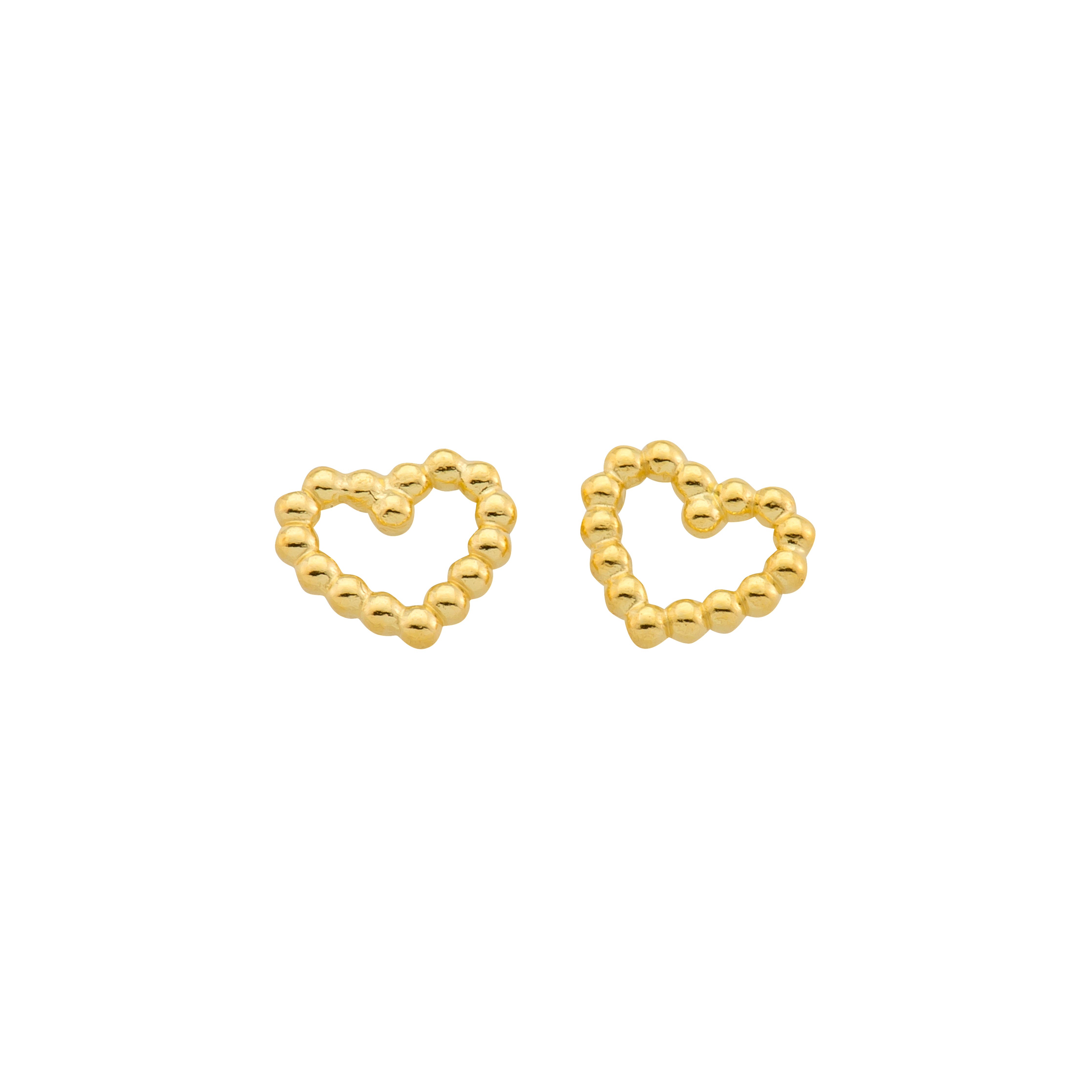 Heart stud earrings