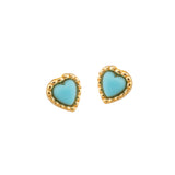 Heart stud earrings