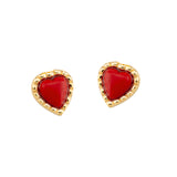 Heart stud earrings