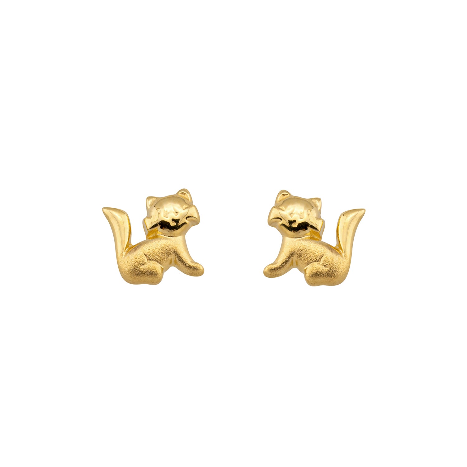 Cat stud earrings