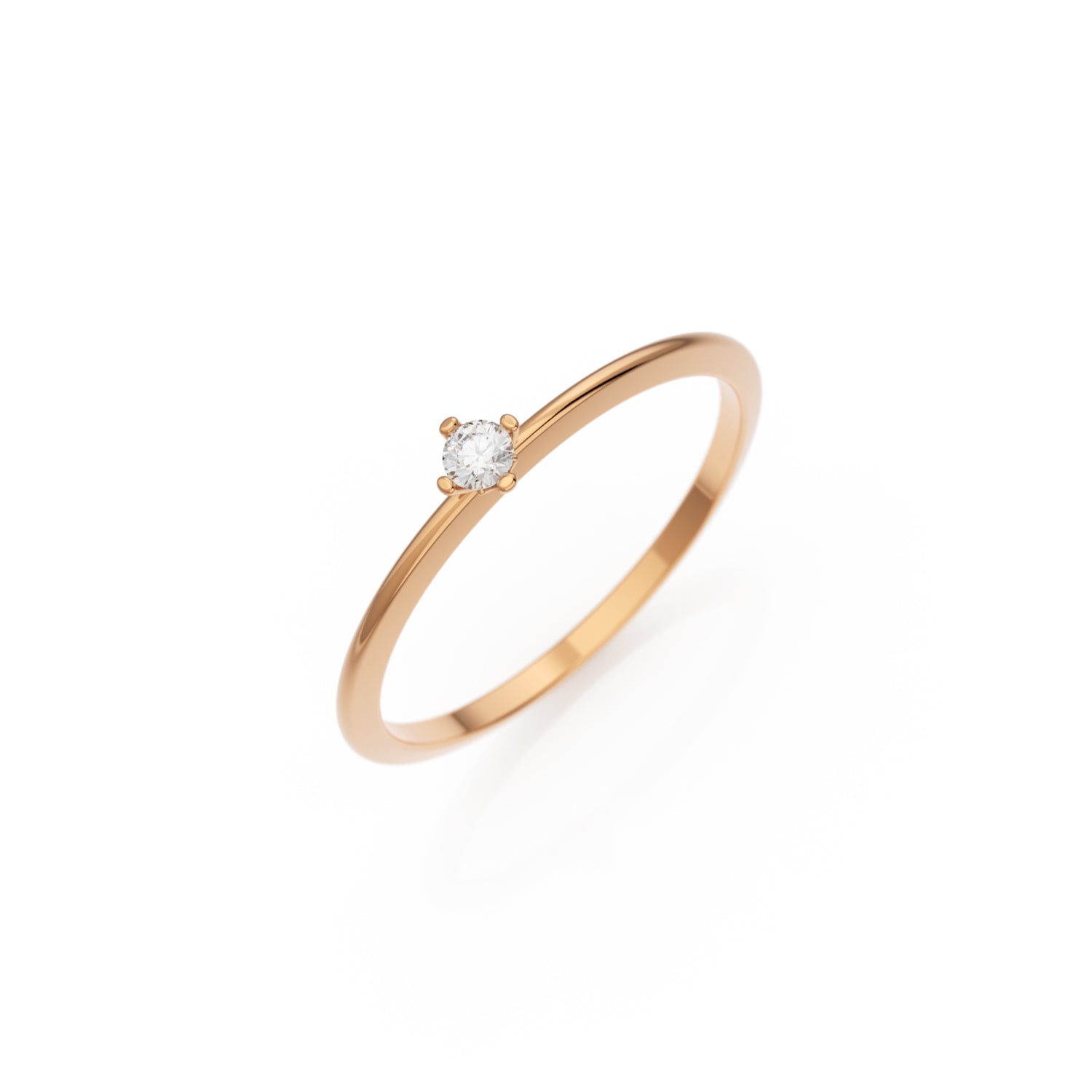 Verlobungsring Terry H/SI – Rotgold 14 Karat (585)