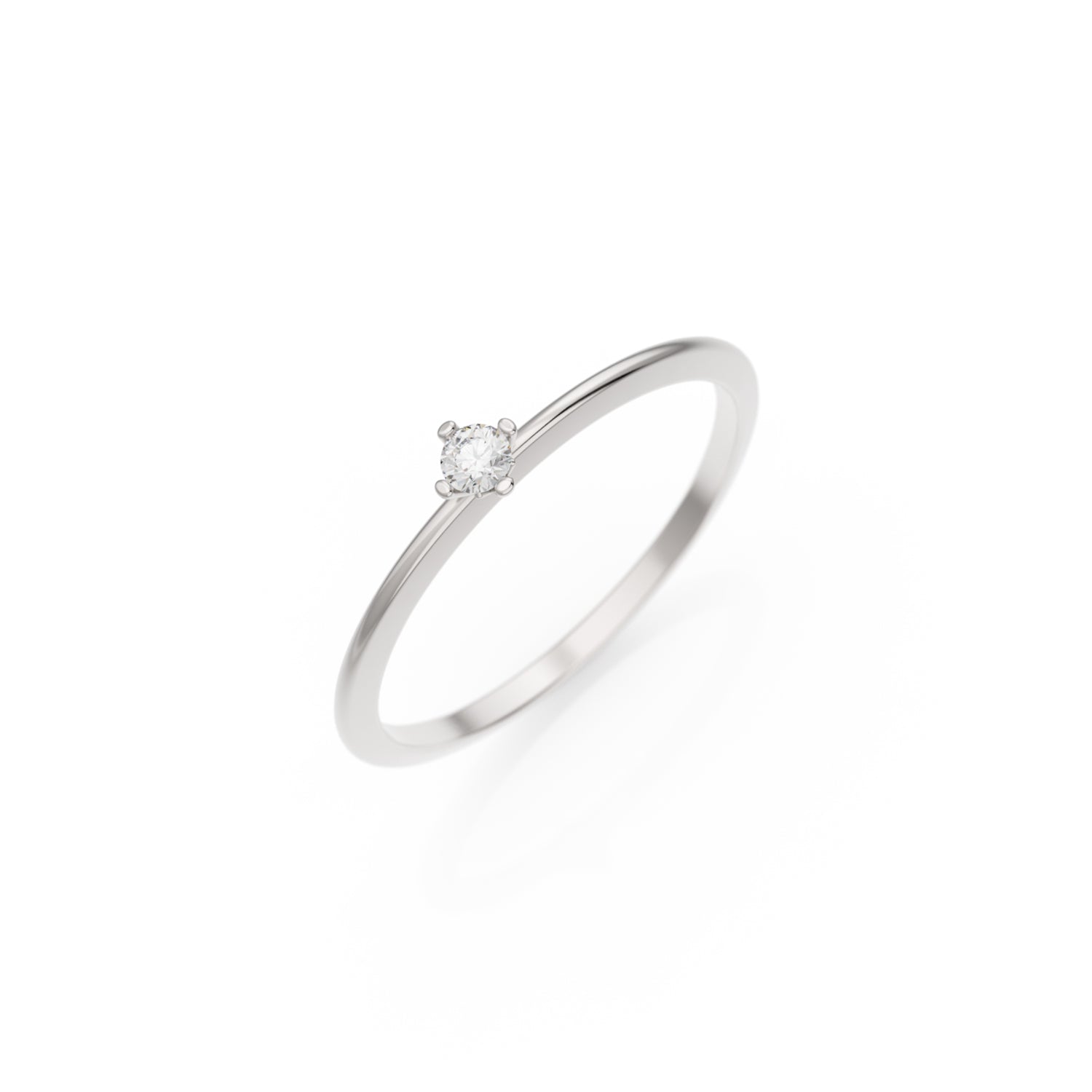 Verlobungsring Terry in Weißgold 14 Karat (585) mit 0,05 ct Brillant