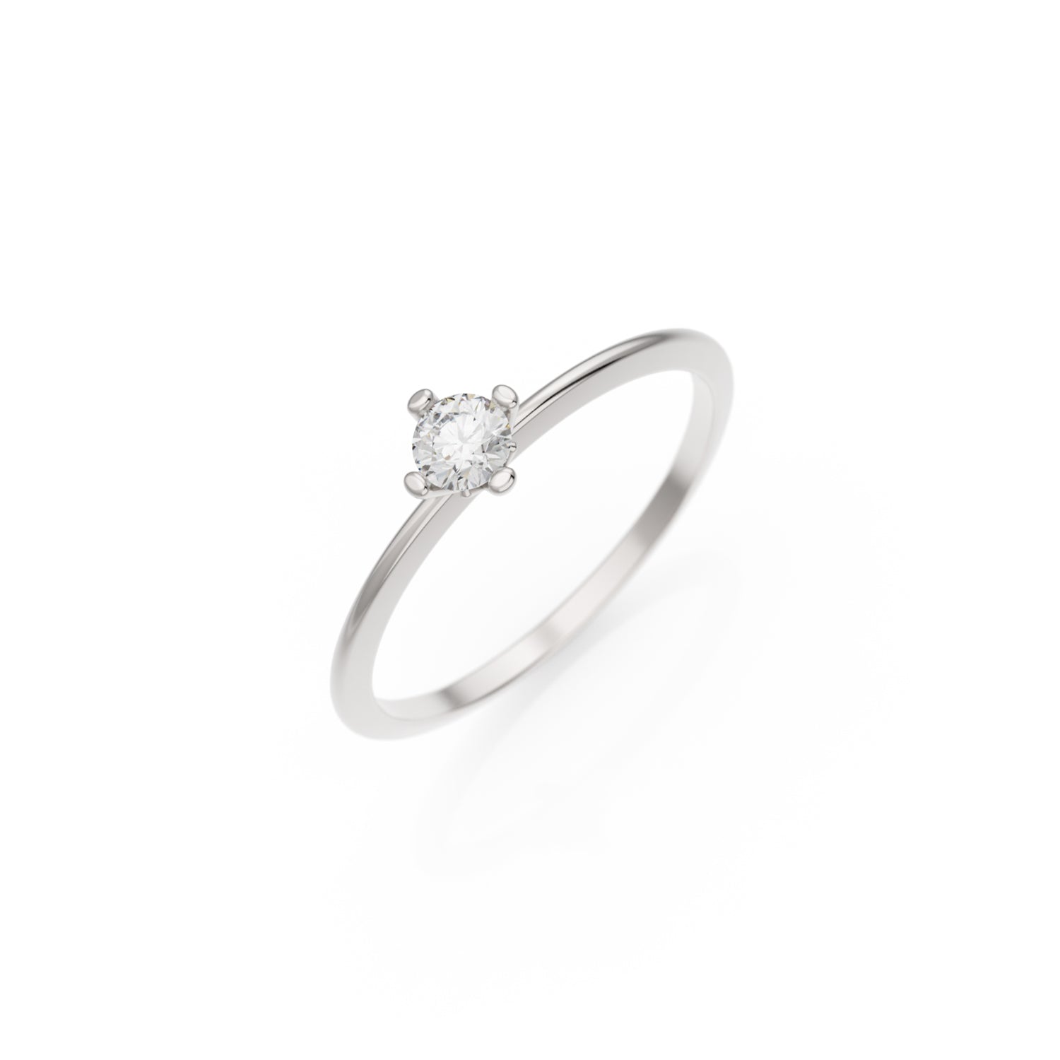 Verlobungsring Terry in Weißgold 14 Karat (585) mit 0,15 ct Brillant