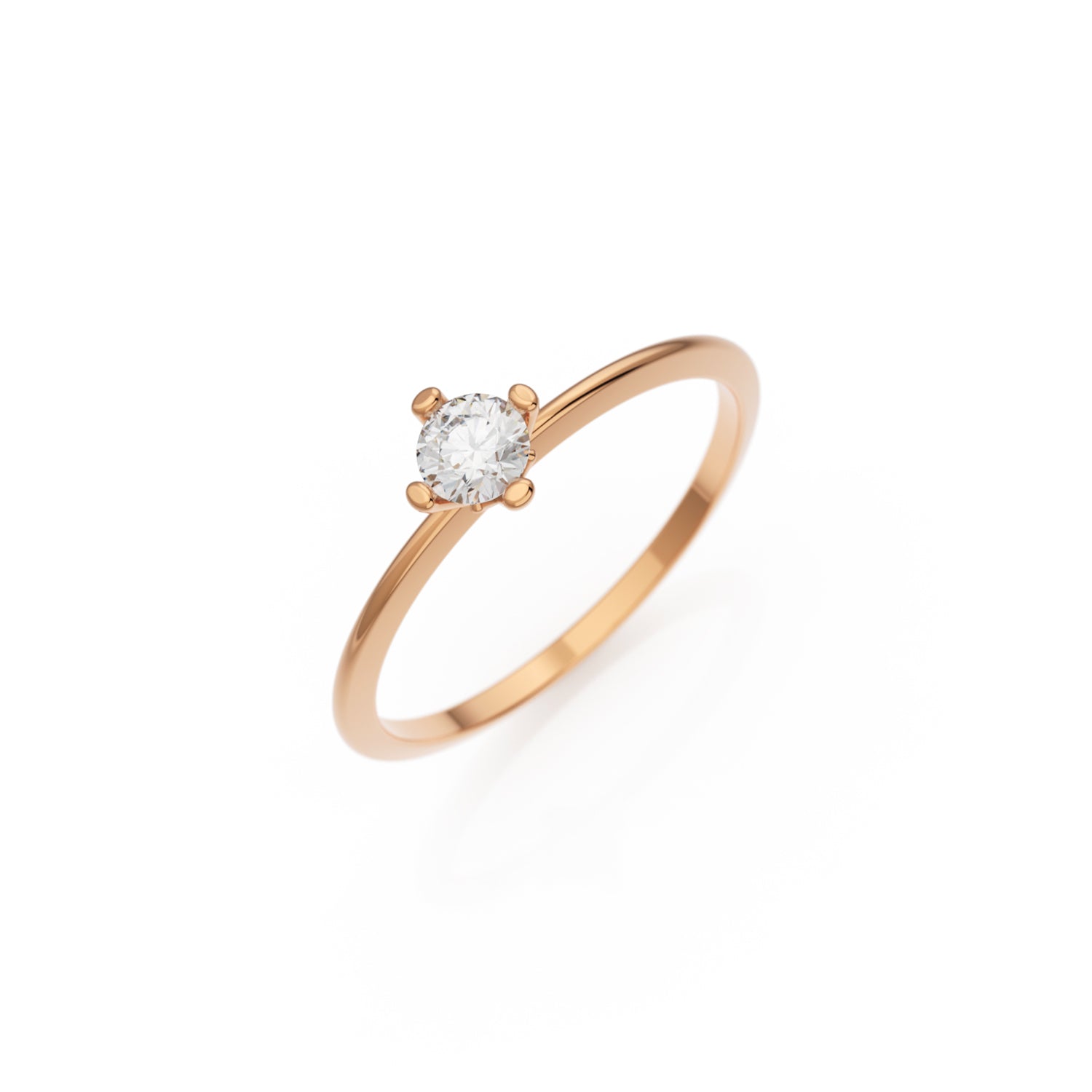 Verlobungsring Terry G/VS – Rotgold 14 Karat (585)