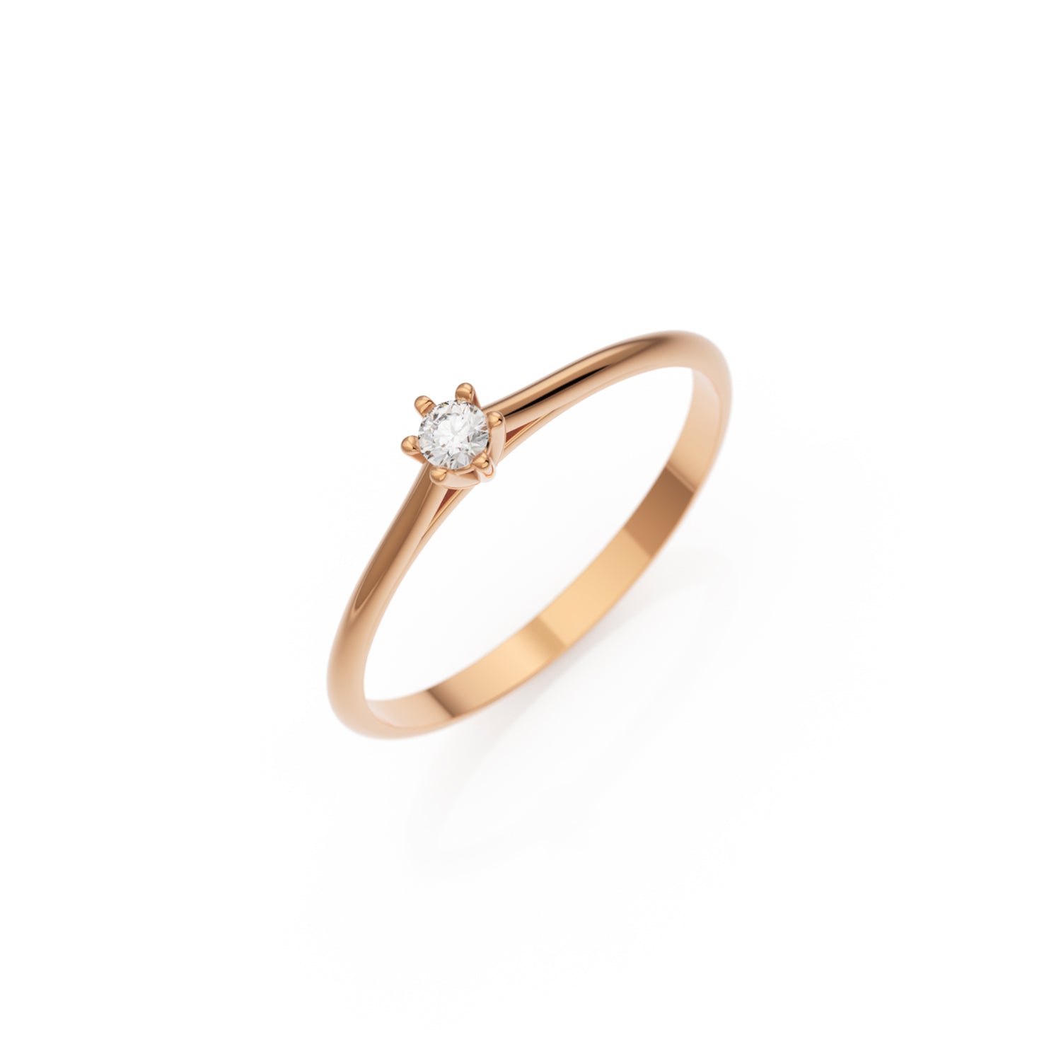 Verlobungsring Merdia H/SI – Roségold 14 Karat (585)