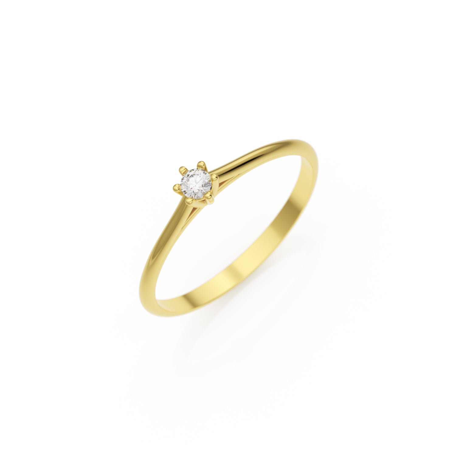 Verlobungsring Merdia H/SI – Gelbgold 18 Karat (750)