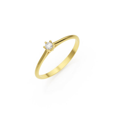 Verlobungsring Merdia G/VS – Gelbgold 14 Karat (585)