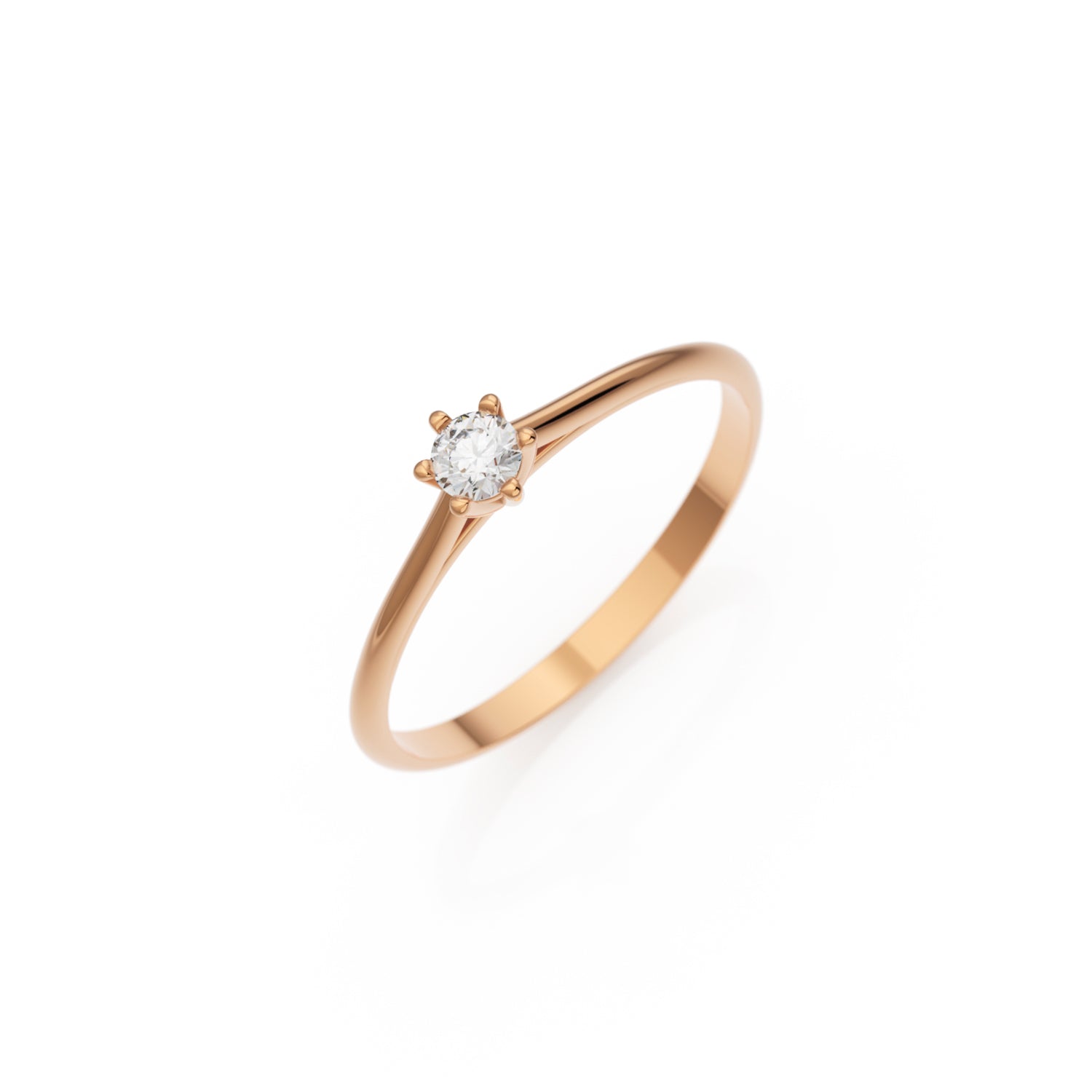 Verlobungsring Merdia G/VS – Rotgold 14 Karat (585)