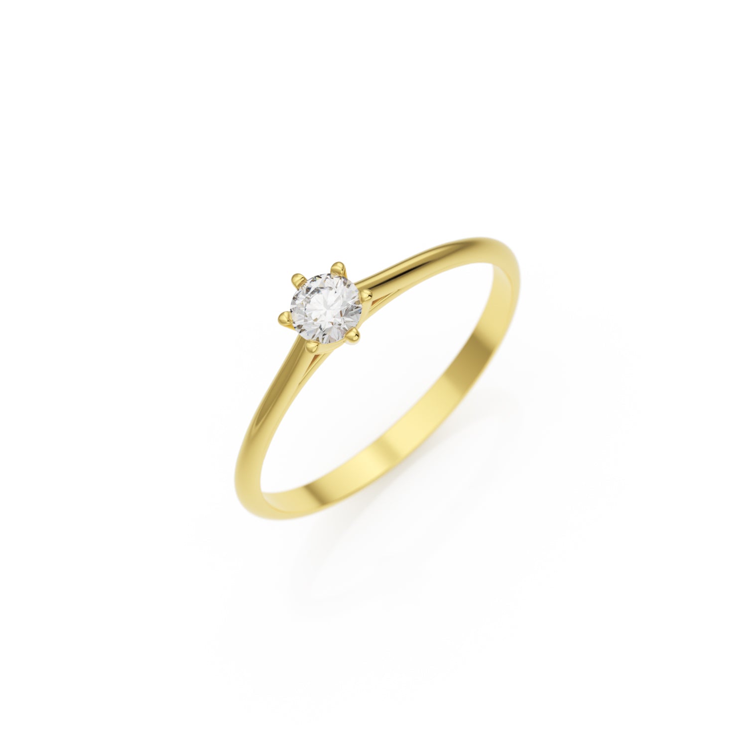 Verlobungsring Merdia H/SI – Gelbgold 18 Karat (750)