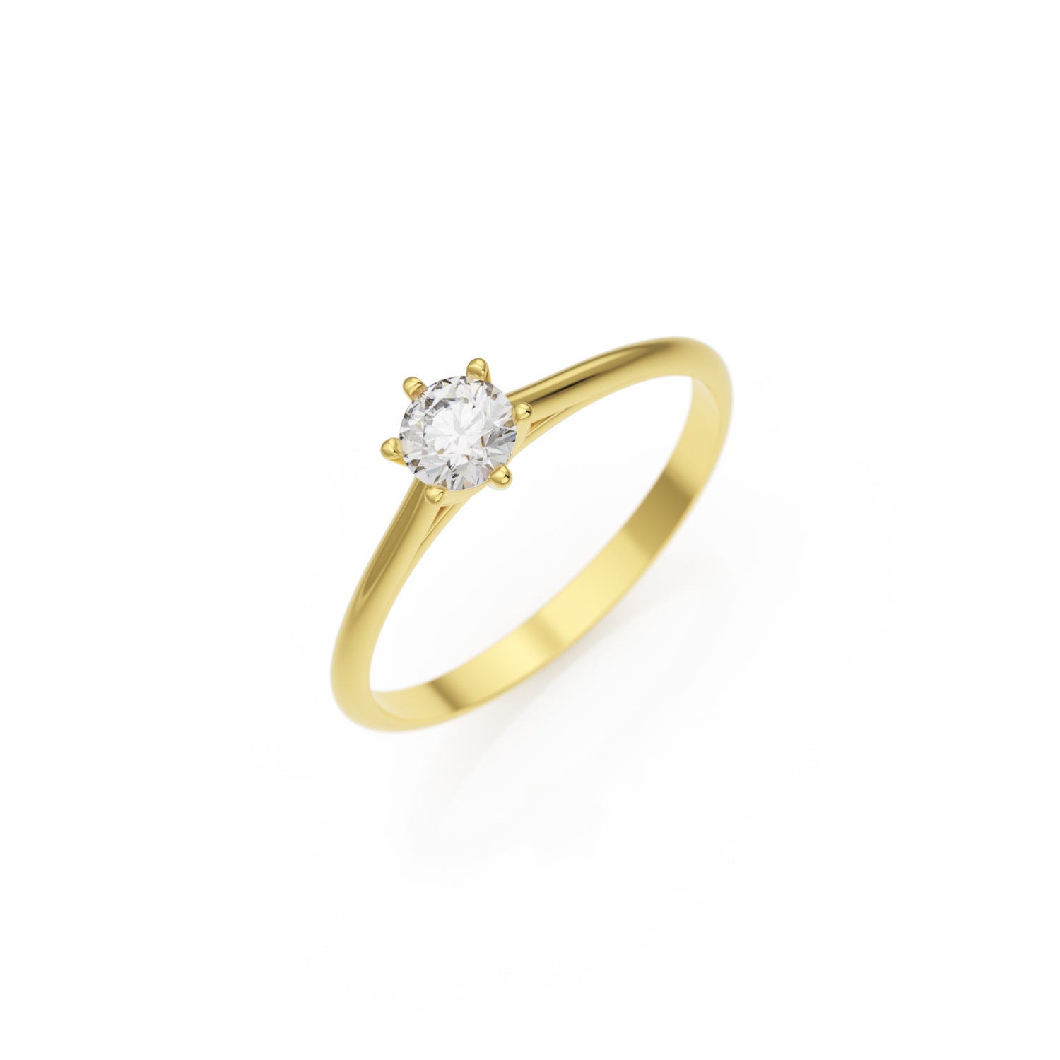Verlobungsring Merdia H/SI – Gelbgold 14 Karat (585)