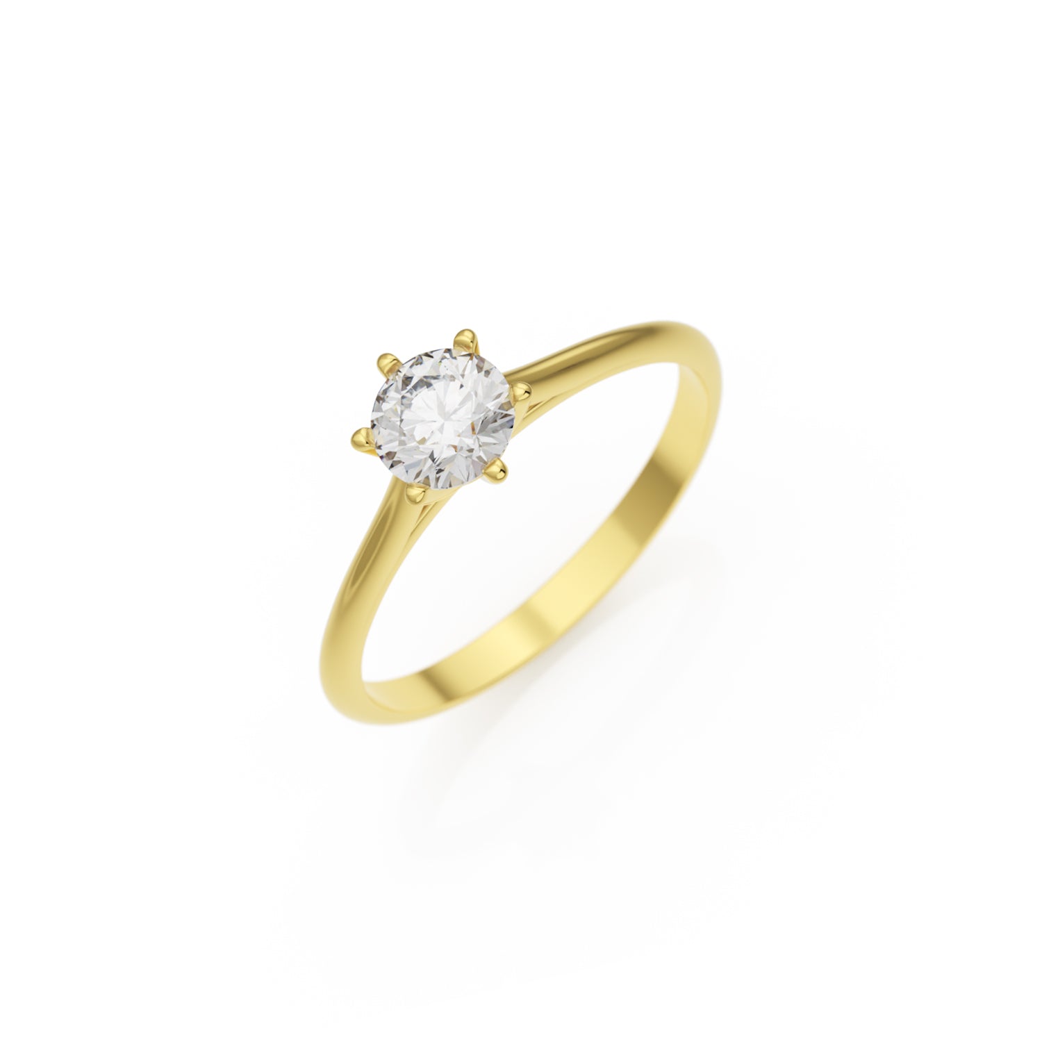Verlobungsring Merdia H/SI – Gelbgold 18 Karat (750)