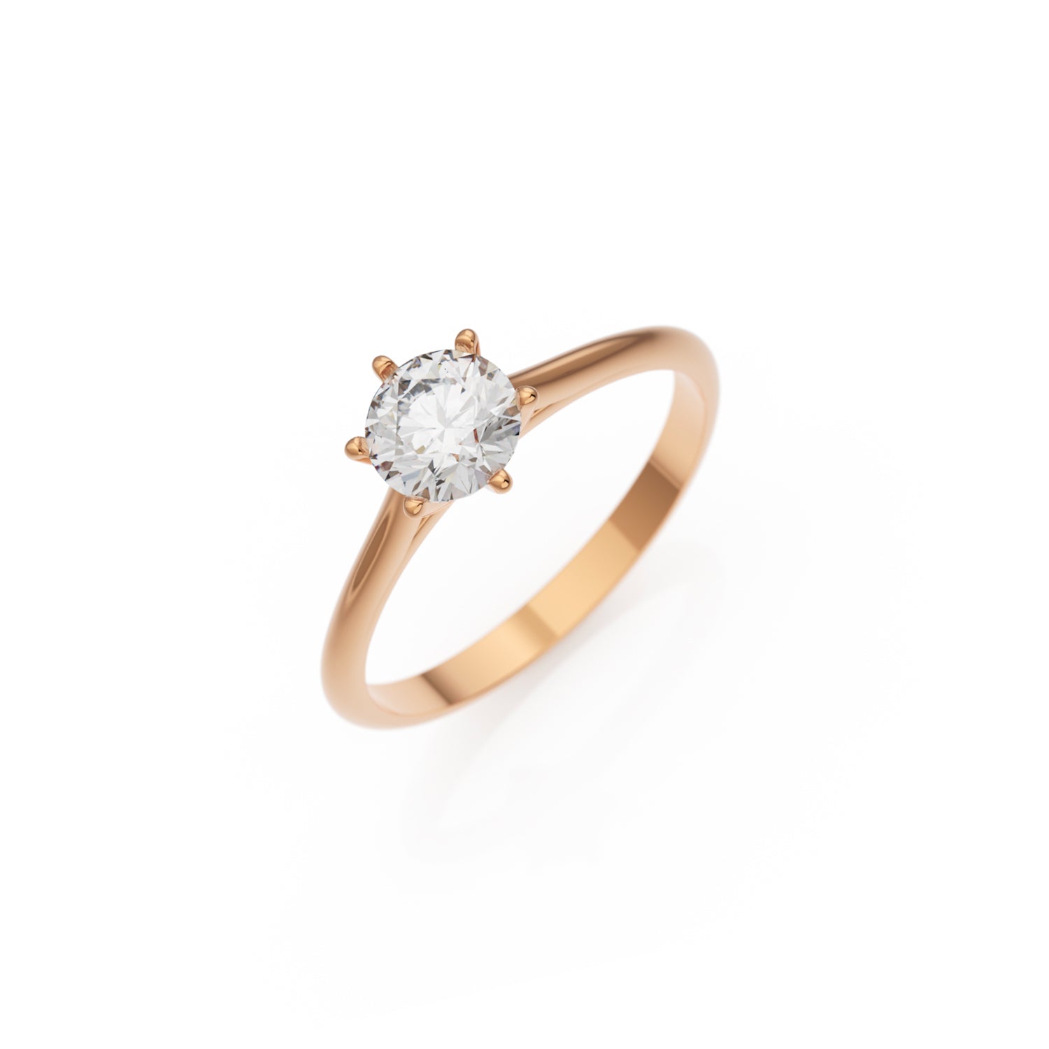 Verlobungsring Merdia G/VS – Rotgold 14 Karat (585)