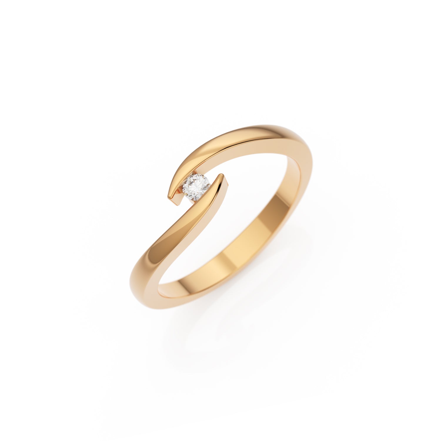 Verlobungsring Summertime H/SI – Roségold 14 Karat (585)
