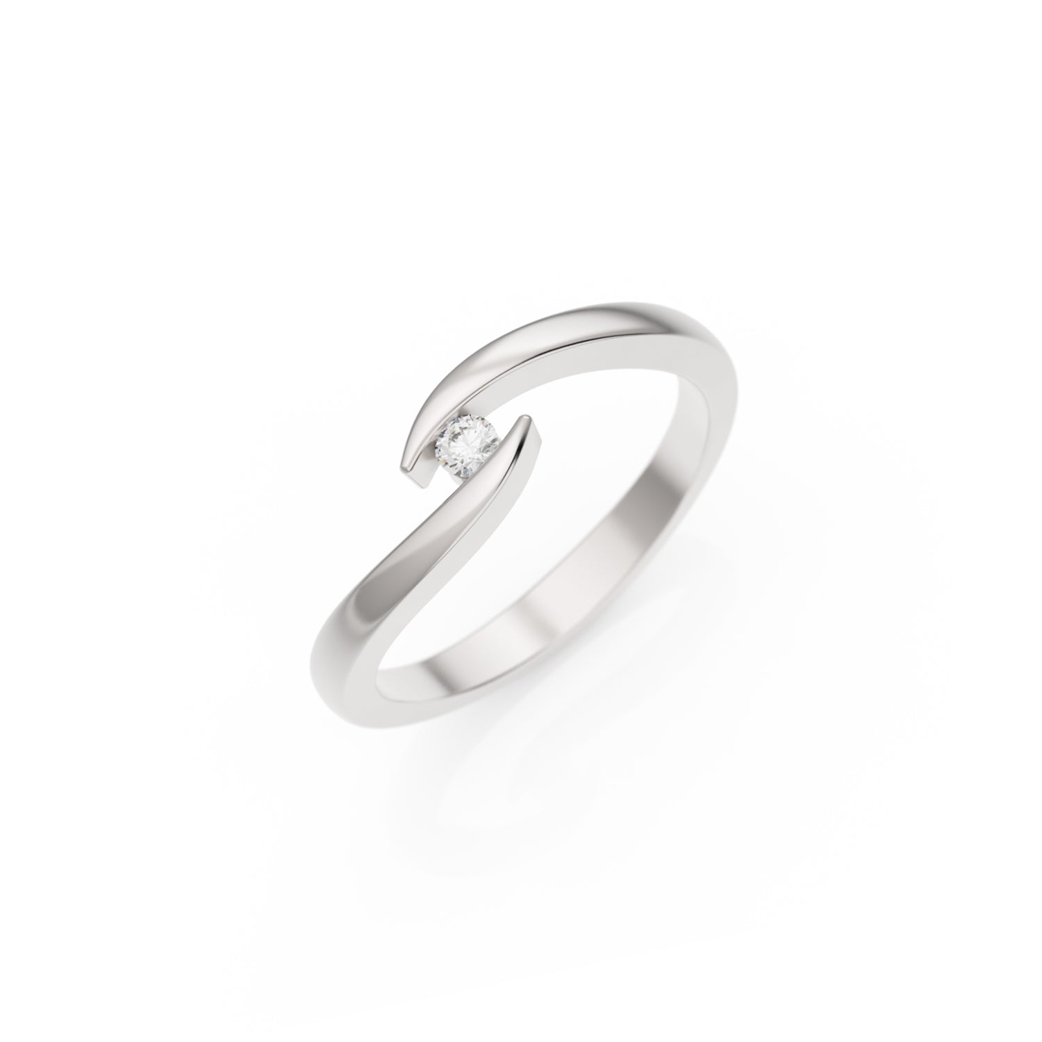Verlobungsring Summertime H/SI – Weißgold 18 Karat (750)