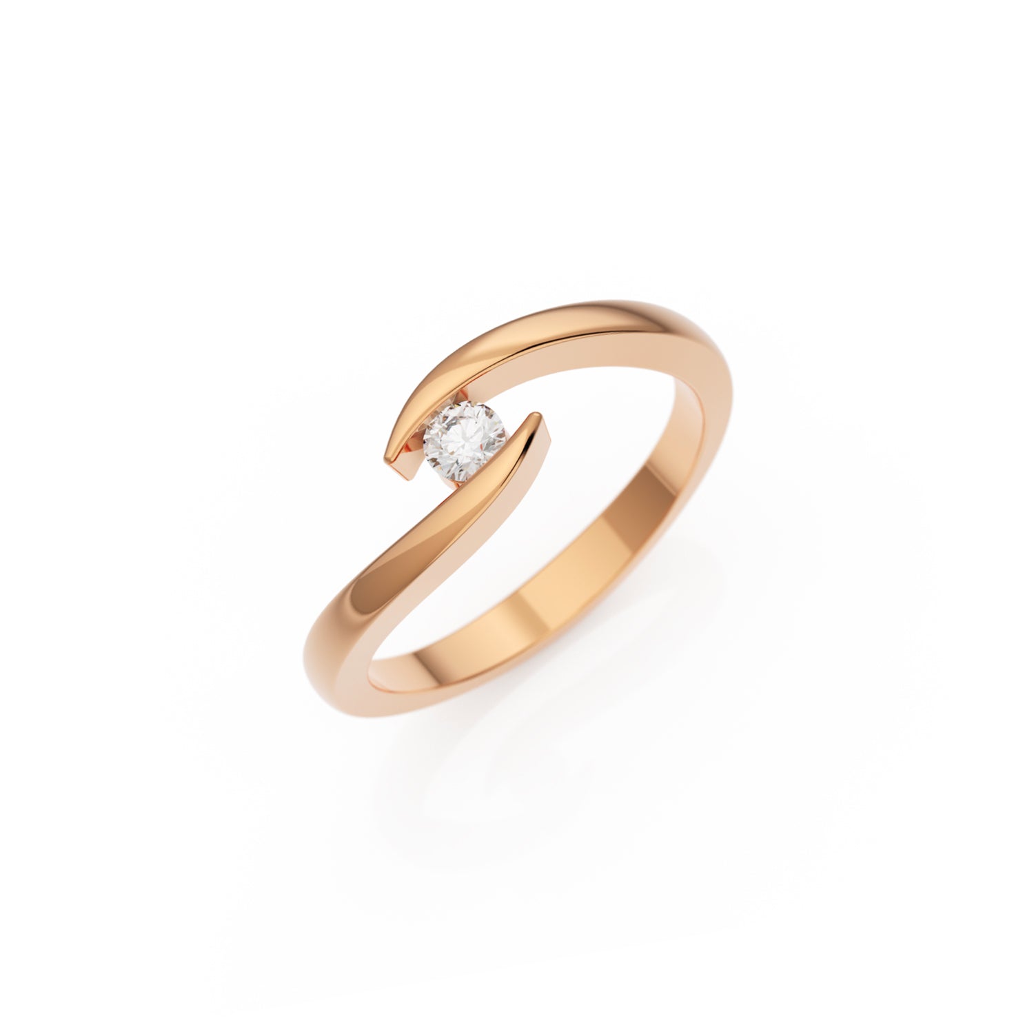 Verlobungsring Summertime G/VS – Rotgold 14 Karat (585)
