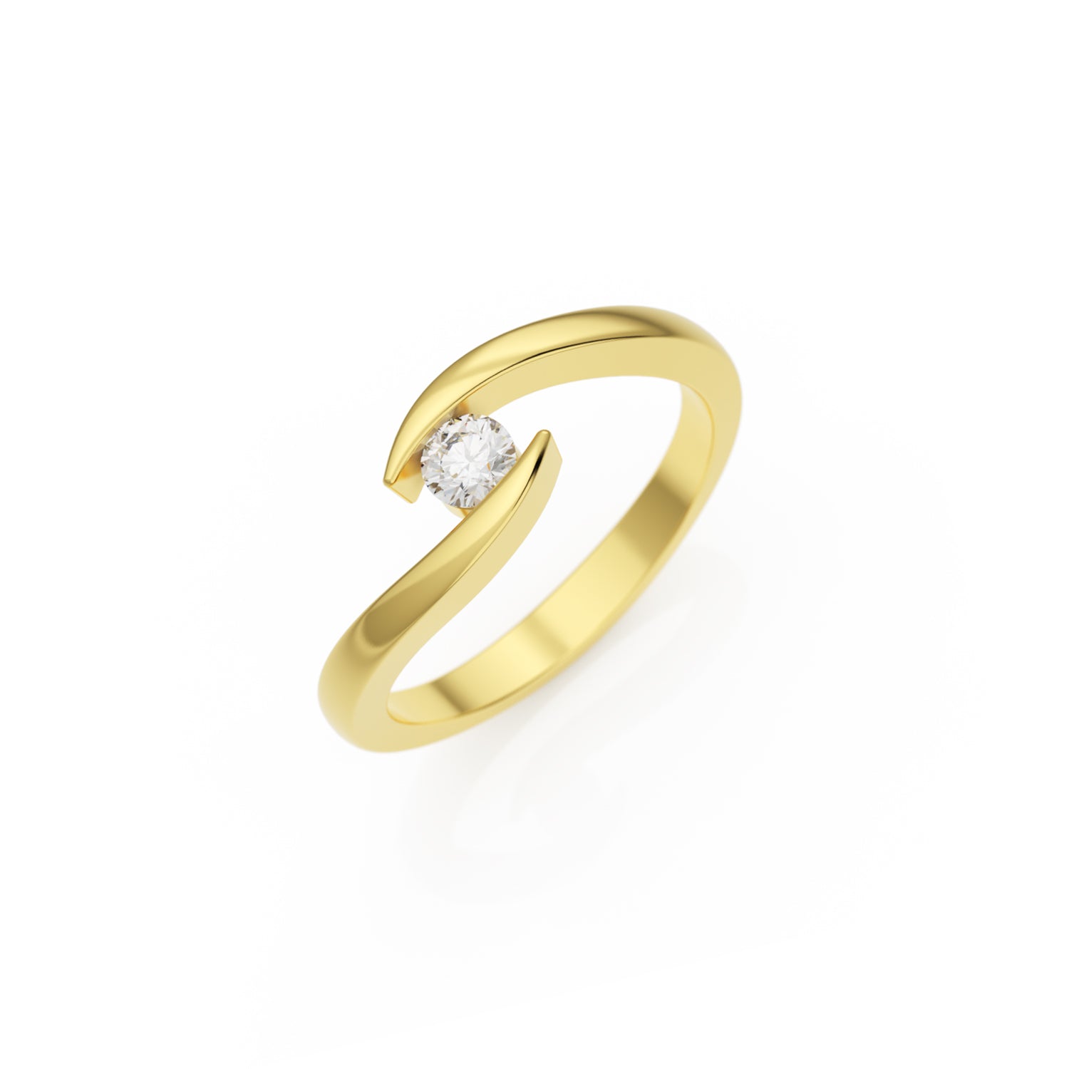 Verlobungsring Summertime H/SI – Gelbgold 14 Karat (585)