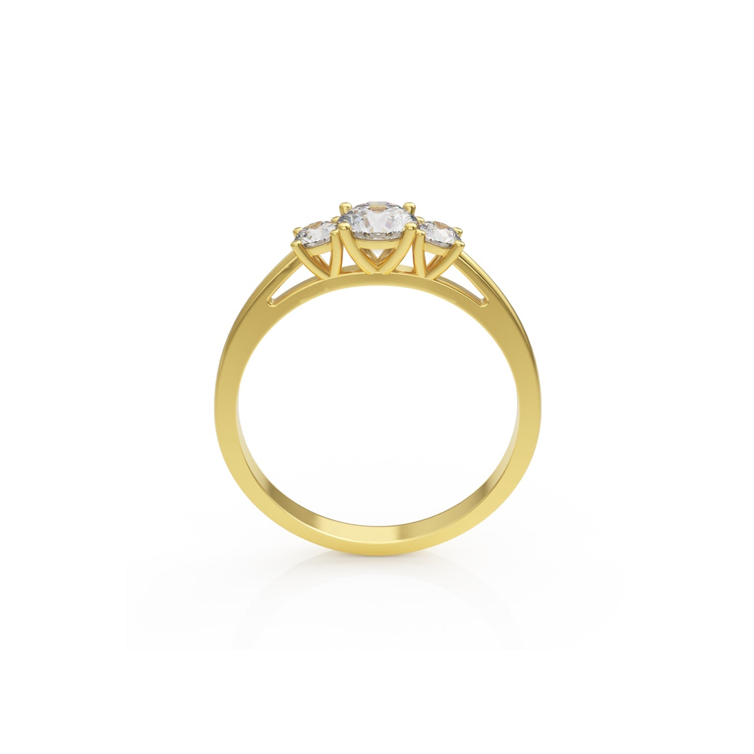 Verlobungsring Trilogy – Gelbgold 18 Karat (750)