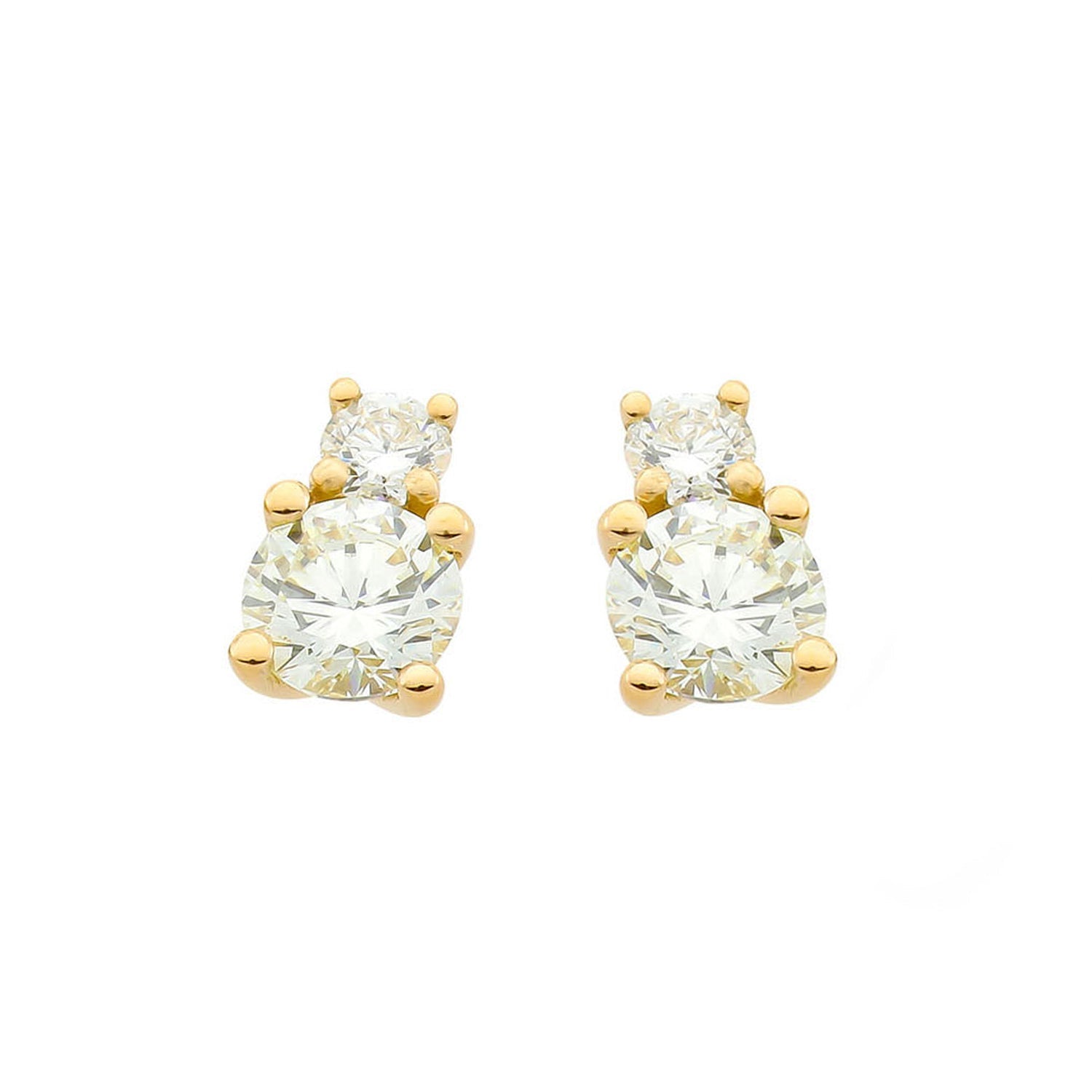 Ohrstecker Trilogy Lab-Grown – Gelbgold 18 Karat (750)