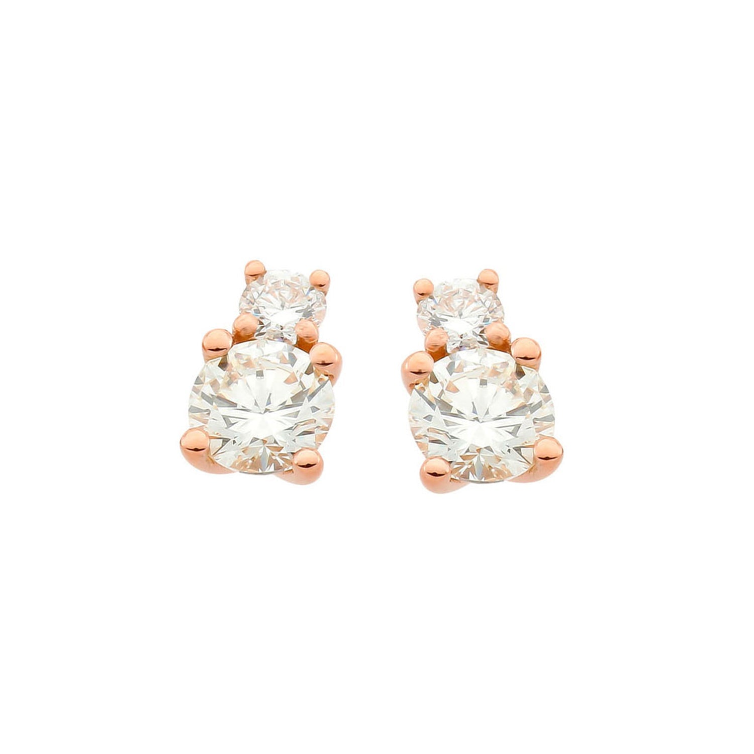 Ohrstecker Trilogy – Rotgold 14 Karat (585)