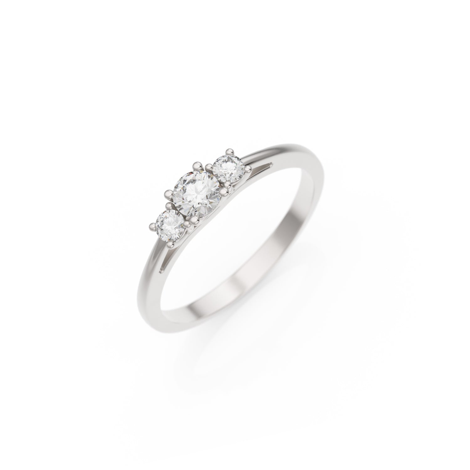 Verlobungsring Trilogy Lab-Grown – Rotgold 14 Karat (585)